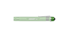 COAST G20 green 4 inch LED inspection light replacement pocket clip, side photo.