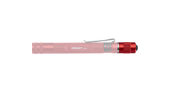 COAST HP3R 245 Lumen 5.8 Inch Rechargeable LED Flashlight Red Pocket Clip, side photo
