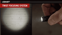 An animation highlighting the COAST Twist Focus System on Penlights with Demonstration.